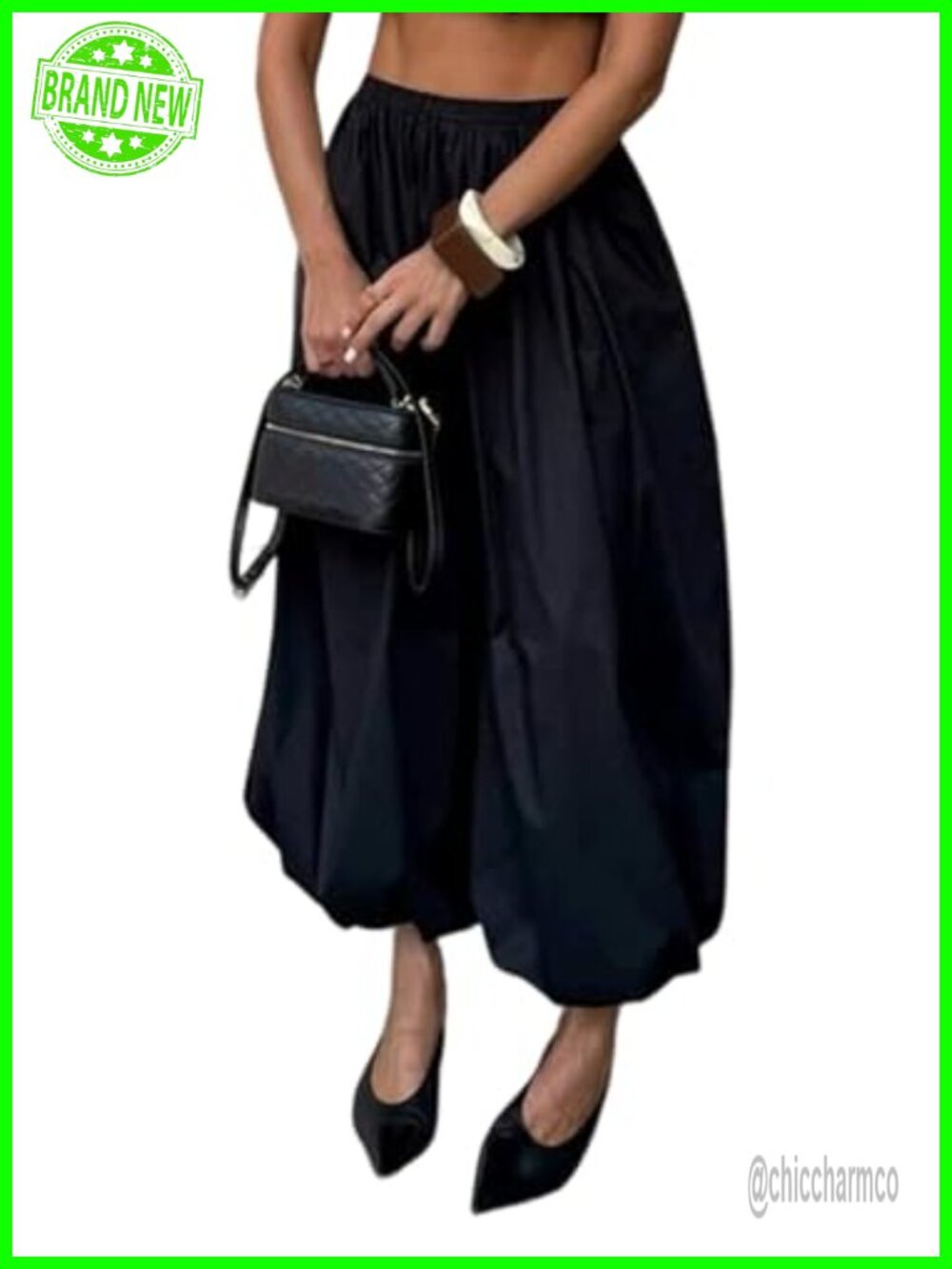 Women's Palazzo Balloon Pants Drawstring Wide Leg Pleated Harem Joggers